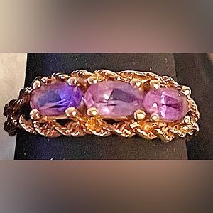 10K Y Gold Amethyst Ring